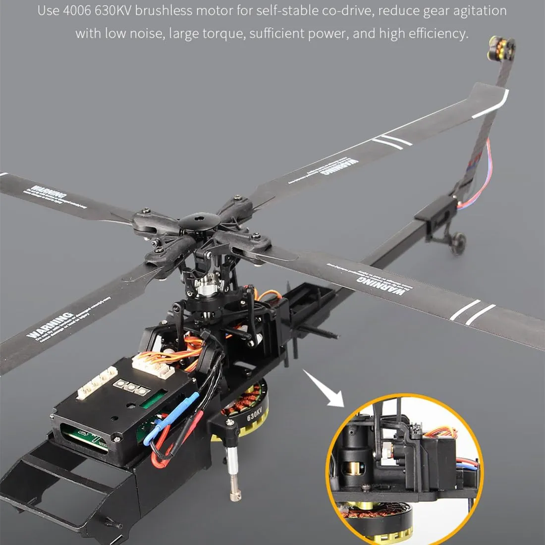 F09-V RC Helicopter for Adults, 1/47 Scale 2.4G 6CH Remote Control Helicopter, Outdoor RC Aircraft Flying Model, RTF Version Creative Gifts