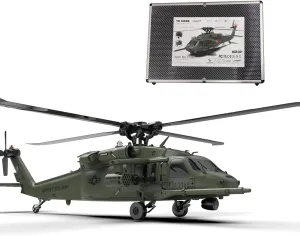 F09-V RC Helicopter for Adults, 1/47 Scale 2.4G 6CH Remote Control Helicopter, Outdoor RC Aircraft Flying Model, RTF Version Creative Gifts