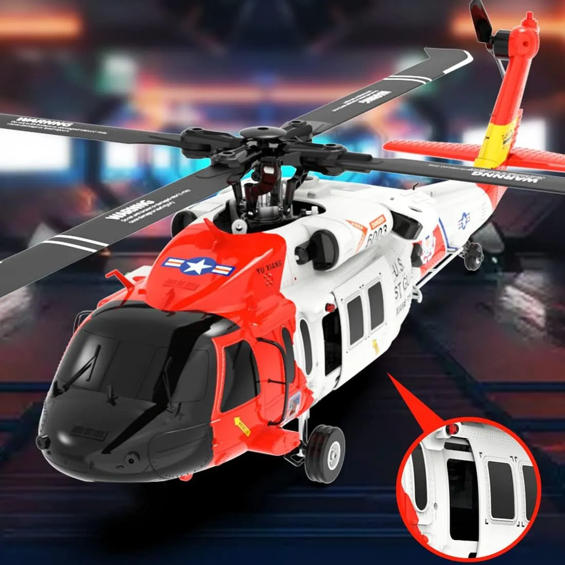 F09-V RC Helicopter for Adults 1/47 Scale 2.4G 6CH Remote Control Helicopter Outdoor RC Aircraft Flying Model RTF Version Creative Gifts(F09s,RTF Version)