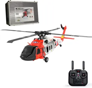 F09-V RC Helicopter for Adults 1/47 Scale 2.4G 6CH Remote Control Helicopter Outdoor RC Aircraft Flying Model RTF Version Creative Gifts(F09s,RTF Version)