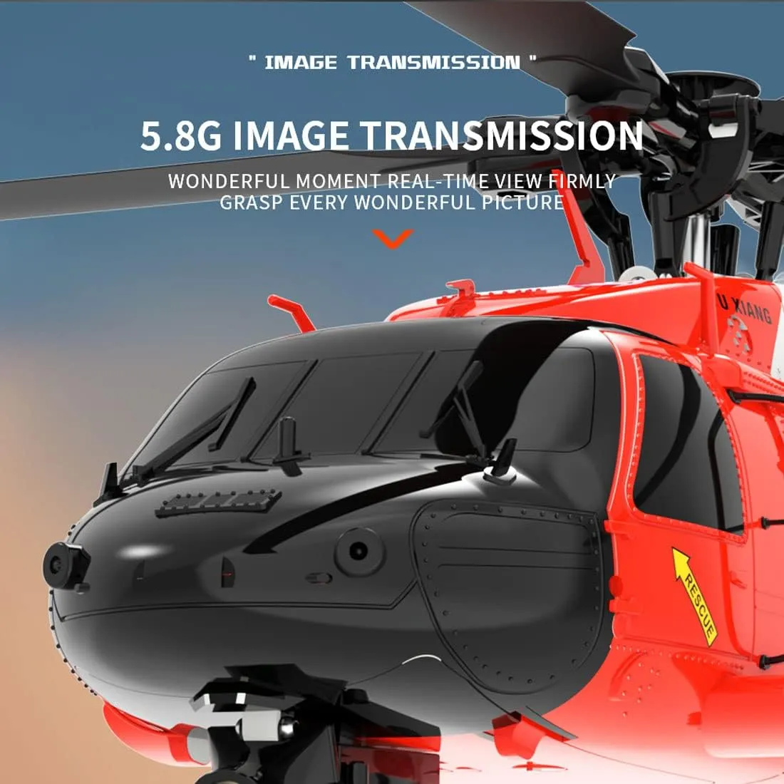 F09-V RC Helicopter for Adults 1/47 Scale 2.4G 6CH Remote Control Helicopter Outdoor RC Aircraft Flying Model RTF Version Creative Gifts(F09s,RTF Version)