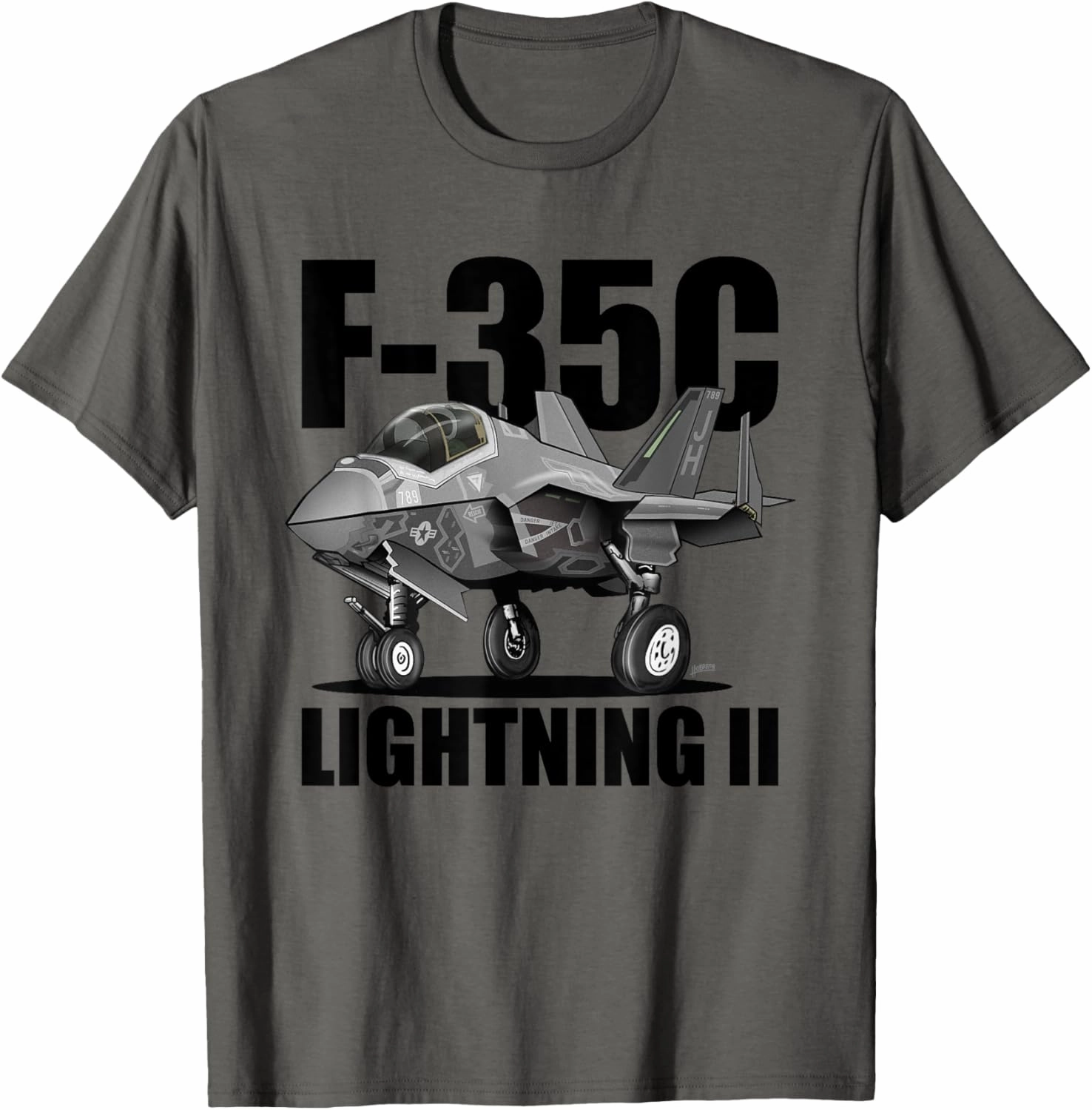 F35 Jet Fighter Cartoon T-Shirt