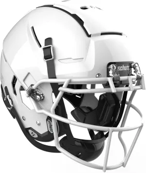 F7 VTD Collegiate Varsity Football Helmet, Large, Molded Gloss White, F7 ROPO-SW-NB-VC Facemask Attached