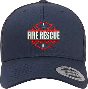 Fair Game Fire Rescue Hat Maltese Cross Hats Firefighter Caps