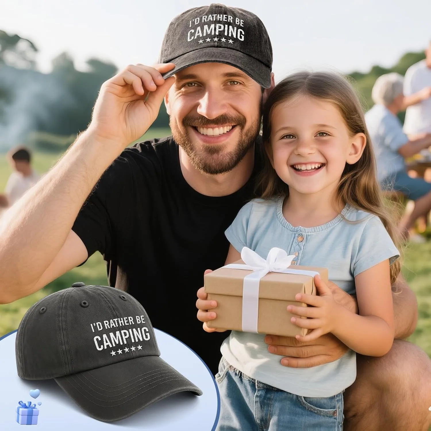 Father's Day Birthday Gift for Man Baseball Cap Dad Husband Son Uncle Brothers Grandpa Boss Teacher Fishing Camping Game Hat