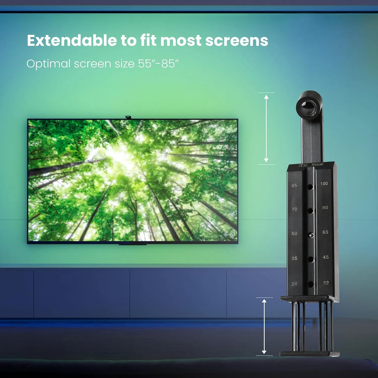 Feit Electric Smart TV Backlight with Color Sensor and 11.5ft LED Tape Light Supports 55"-85" TVs, RGB Backlight, No Hub Required - TAPETV85/RGB/AG