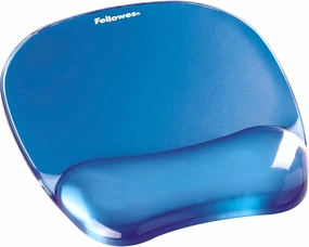 Fellowes Crystals Gel Mouse Pad Wrist Rest - Blue (91141)