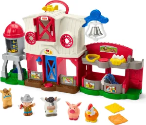 Fisher-Price Little People Toddler Learning Toy Caring for Animals Farm Playset with Smart Stages for Pretend Play Kids Ages 1  Years​ (Amazon Exclusive)