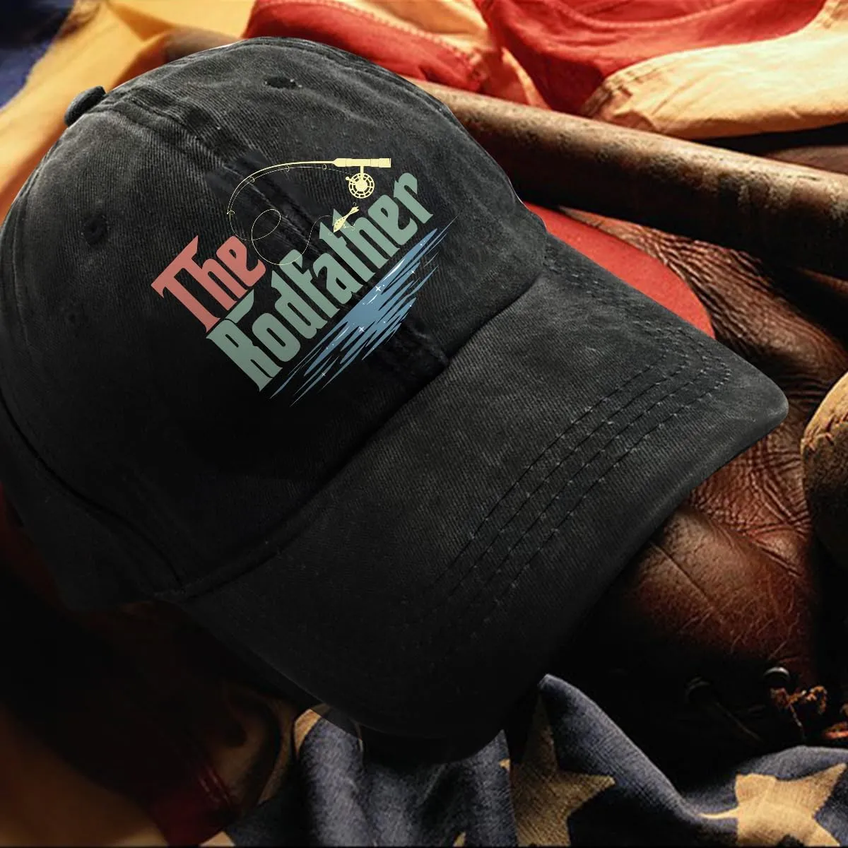 Fishing Adjustable Cotton Baseball Cap, Funny Trucker Hat Gift for Men Women Grandpa Dad Fishing Lover Fisherman