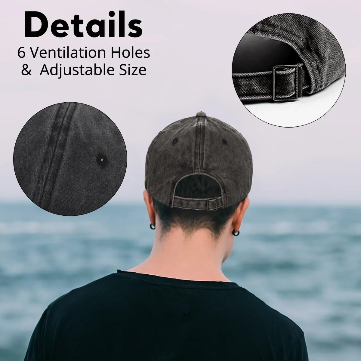 Fishing Adjustable Cotton Baseball Cap, Funny Trucker Hat Gift for Men Women Grandpa Dad Fishing Lover Fisherman