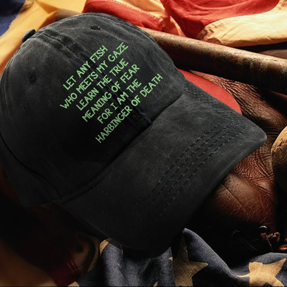 Fishing Adjustable Cotton Baseball Cap, Funny Trucker Hat Gift for Men Women Grandpa Dad Fishing Lover Fisherman
