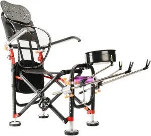 Fishing Chair Beach Chair Strong Load-Bearing Chair Outdoor Folding Fishing Chair Set Recliner Multi-Function Fishing Chair