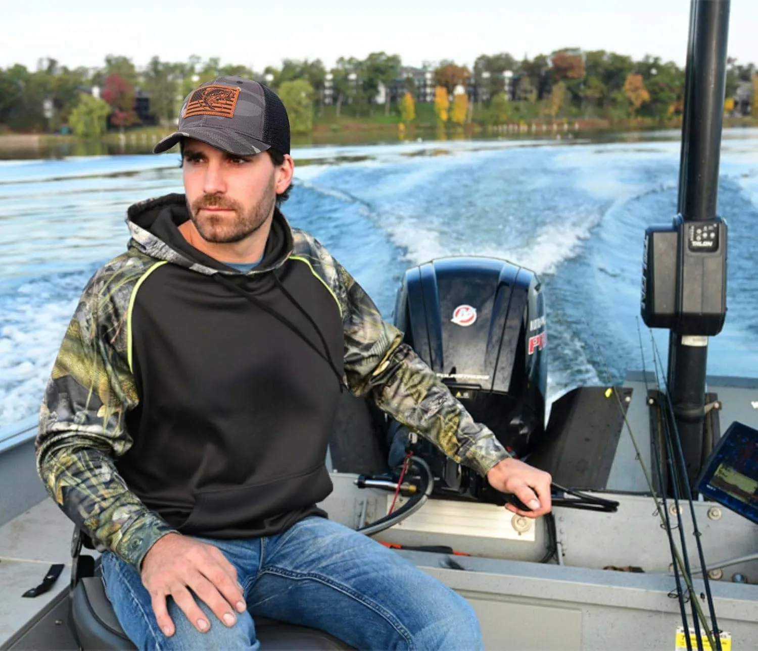 Fishing Gifts for Men - Snapback & Trucker Hats - American Flag Outdoor Fishing Hat