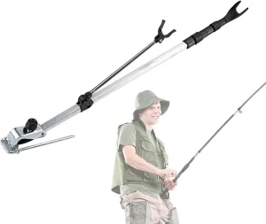 Fishing Rod Holder for Land,Extendable Fishing Rod Holders,Portable Fishing Rod Holder - Extension to 5ft Adjustable Aluminum Telescopic Rod Holders