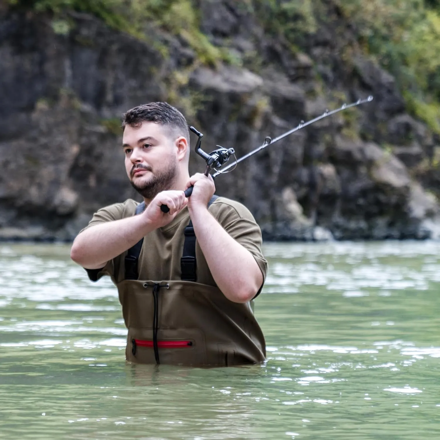Fishing Waders for Men with Boots, Chest Waders, PVC Waterproof Waders for Hunting