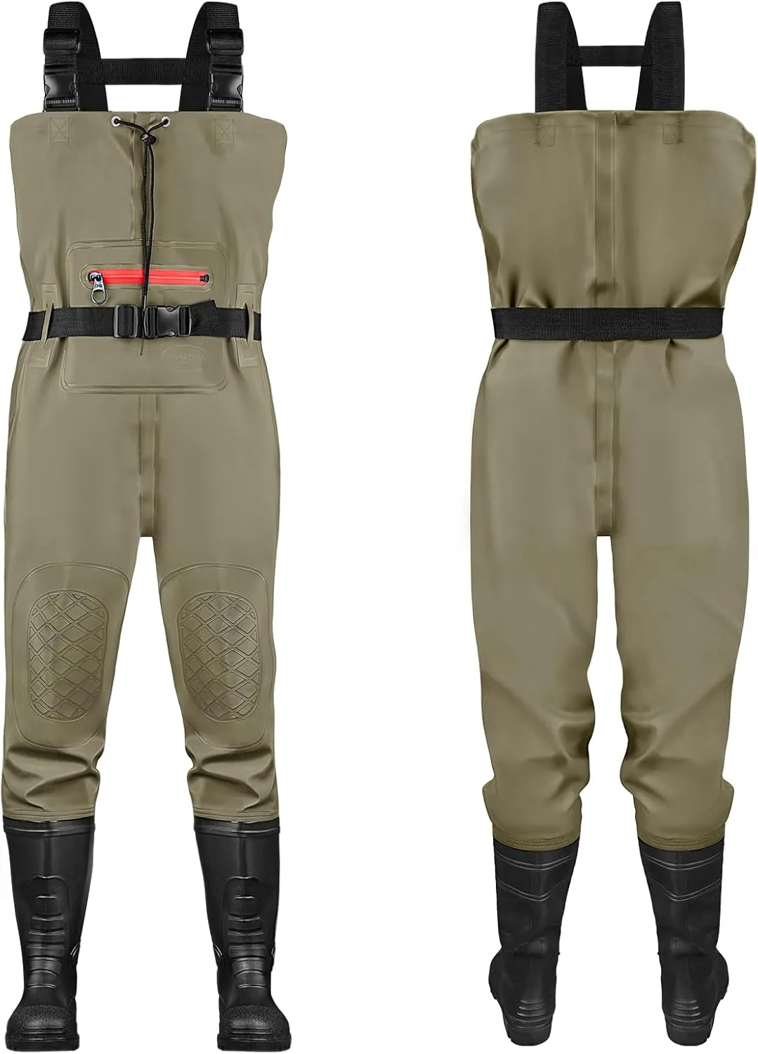 Fishing Waders for Men with Boots, Chest Waders, PVC Waterproof Waders for Hunting