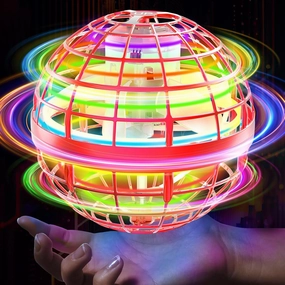 Flying Orb Ball 2024 Galaxy Cosmic Globe UFO Boomerang Hover Ball Galatic Fidget Spinner Mini Drone Cool Toys Birthday Gift Ideas for 6 7 8 9 10  Year Old Boys Girls Teens Indoor Outdoor(Red)