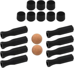 Foosball Handles End Caps Mini Table Football Game Easy to Install Non Slip Repair Standard Practical with Balls Replacement