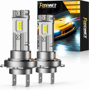 forenner H7 Bulbs 1:1 Design, Ultra-Bright H7 LED Fog Light No Adapter Required No Cordless, 6500K White Light, 60000 Long Lifespan, 5 Min Plug-N-Play, Driving Fog Spot Light, Pack of 2