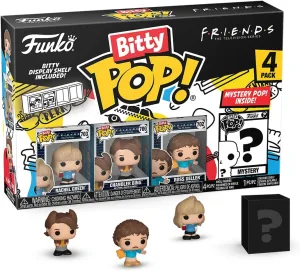 Funko Bitty POP! Friends - 80's Rachel, 4-Pack and A Surprise Mystery Mini Figure - 0.9 Inch (2.2 Cm) Collectable - Stackable Display Shelf Included - Gift Idea - Party Bags Stocking - Cake Topper