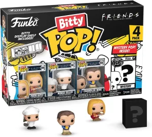 Funko Bitty POP! Friends - Phoebe, 4-Pack and A Surprise Mystery Mini Figure - 0.9 Inch (2.2 Cm) Collectable - Stackable Display Shelf Included - Gift Idea - Party Bags Stocking - Cake Topper