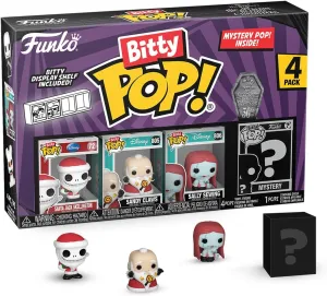 Funko Bitty Pop The Nightmare Before Christmas - Santa Jack, Sandy Claws, Vampire Teddy with Duck and A Surprise Mystery Mini Figure - 0.9 Inch (2.2 Cm) Collectable - Gift Idea