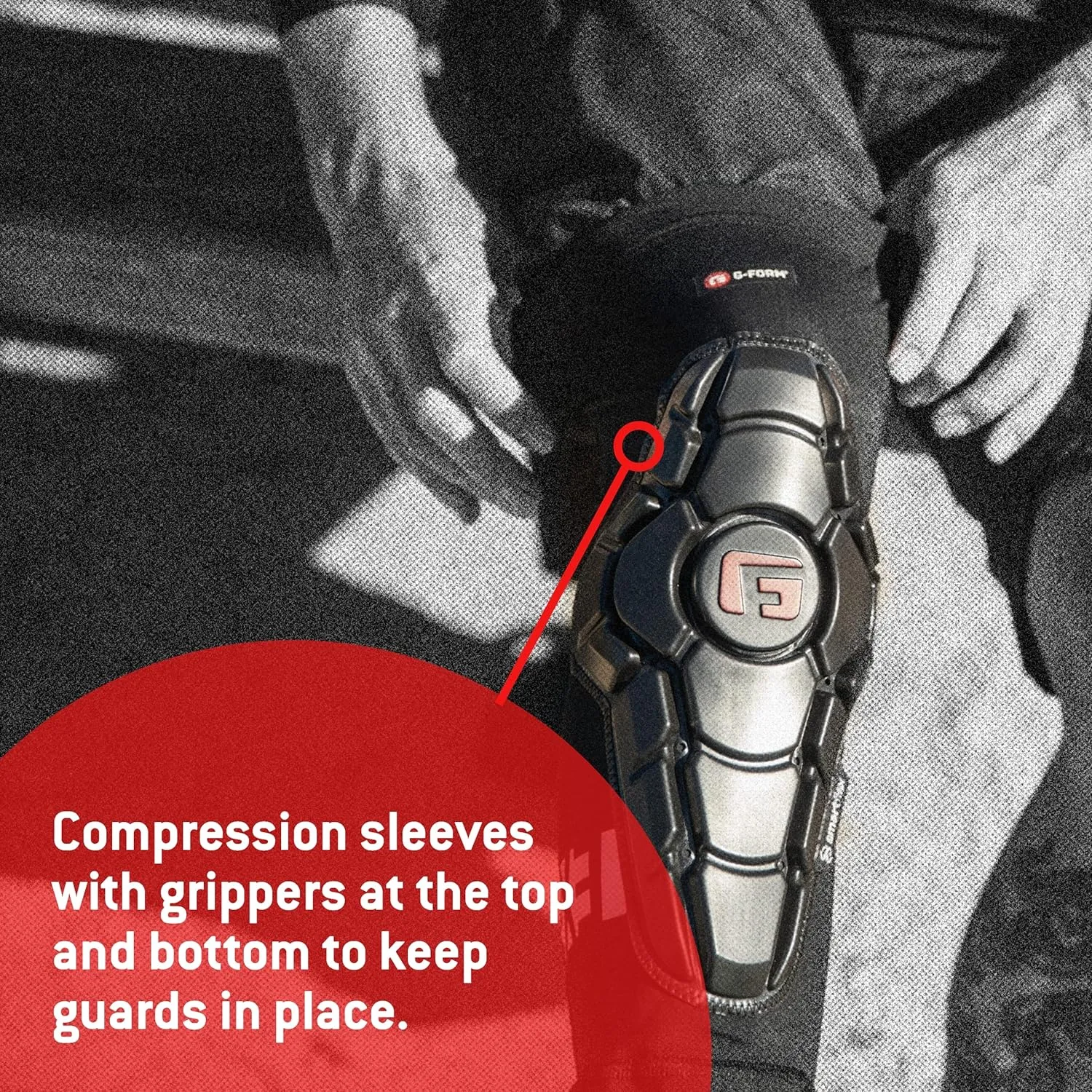 G-Form Pro-X3 Mountain Bike Knee Guards - Biking Knee Guards for Athletes - Knee Compression Sleeve for Mountain Biking & More - Protection Pads for Knee Support