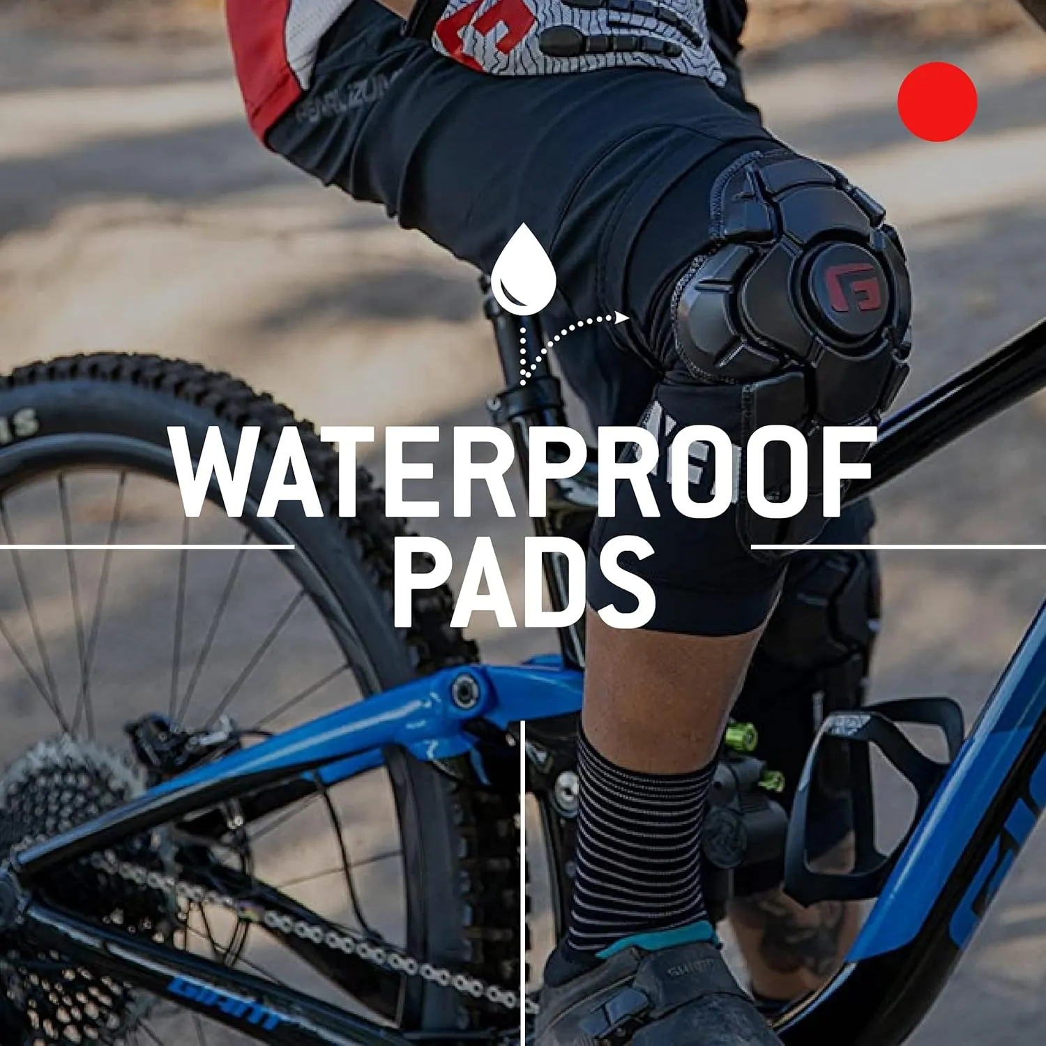 G-Form Pro-X3 Mountain Bike Knee Guards - Biking Knee Guards for Athletes - Knee Compression Sleeve for Mountain Biking & More - Protection Pads for Knee Support