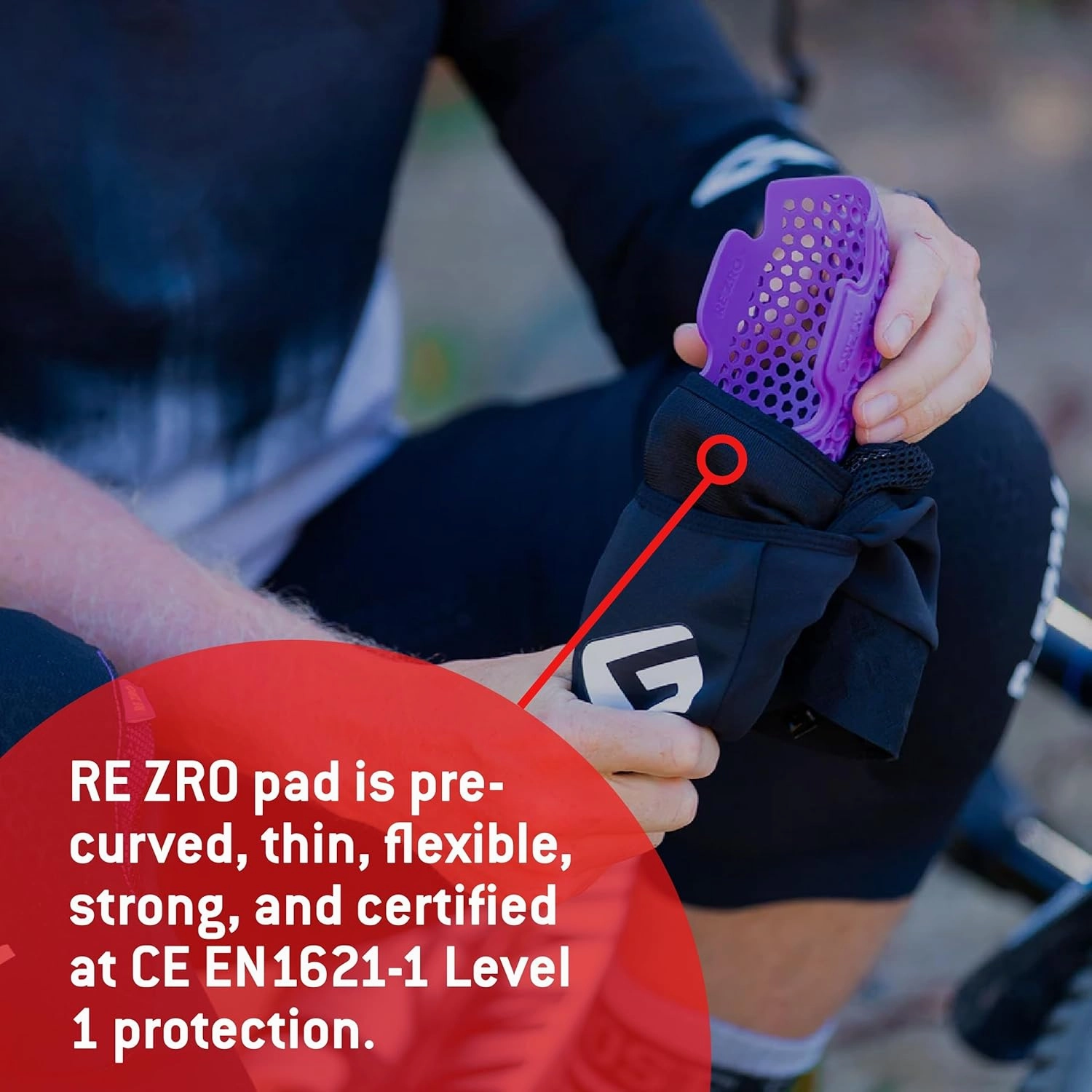G-Form Terra Mountain Bike Knee Guards - Flexible Guards for Sports - Mountain & Dirt Bike Knee Pads - Machine-Washable Protective Gear with Mesh Cutouts - Black, Adult XL
