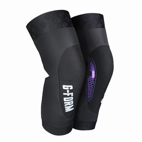 G-Form Terra Mountain Bike Knee Guards - Flexible Guards for Sports - Mountain & Dirt Bike Knee Pads - Machine-Washable Protective Gear with Mesh Cutouts - Black, Adult XL