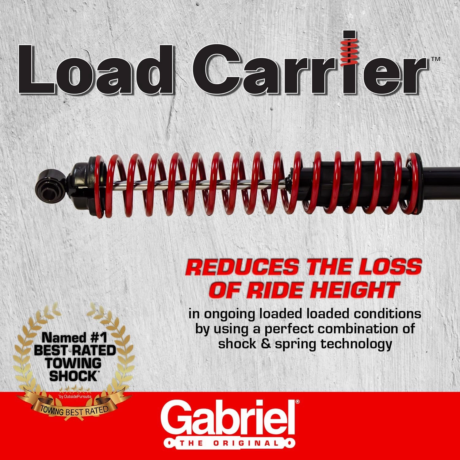 Gabriel 43181 Load Carrier Rear Towing Shock Absorbers for Chevrolet Silverado 1500, Suburban, Tahoe; Dodge Ram 1500; GMC Yukon, Jeep Gladiator; Nissan Titan (1 Pair)