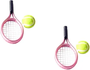 GALPADA Tennis Racket Model Mini Ornament Mini House Accessories Rackets Model Mini House Decor Tennis Ball Mini