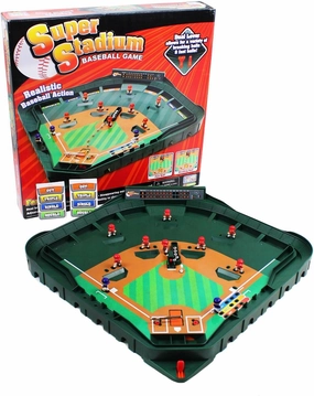 Game Zone Super Stadium Baseball Game - Realistic Tabletop Baseball Game for 2 Players Ages 6 