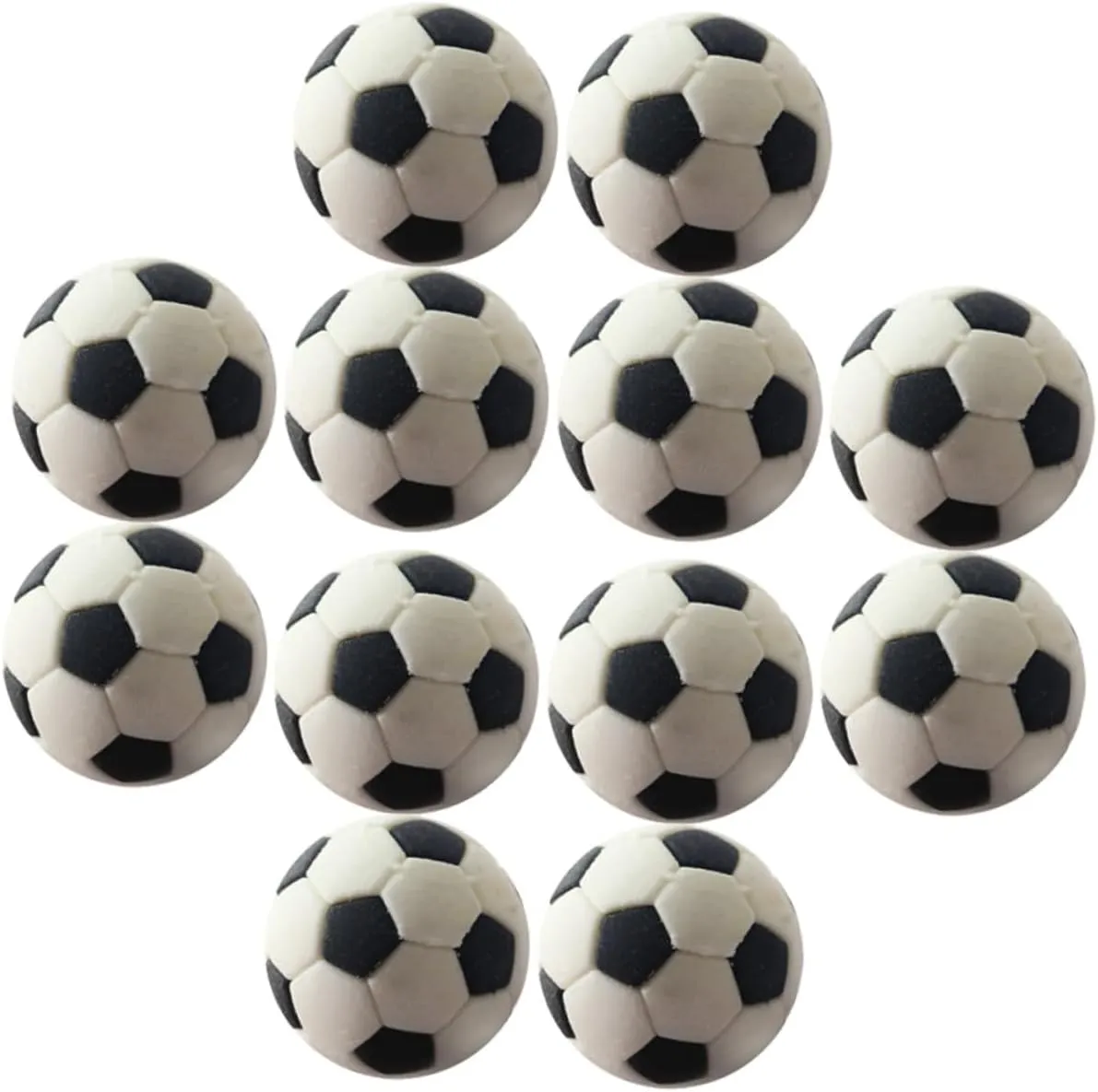 Garneck Mini Soccer Ball for Dollhouse 12pcs Mini Sports Balls Miniature Soccer for Dollhouse Accessories Rubber Made