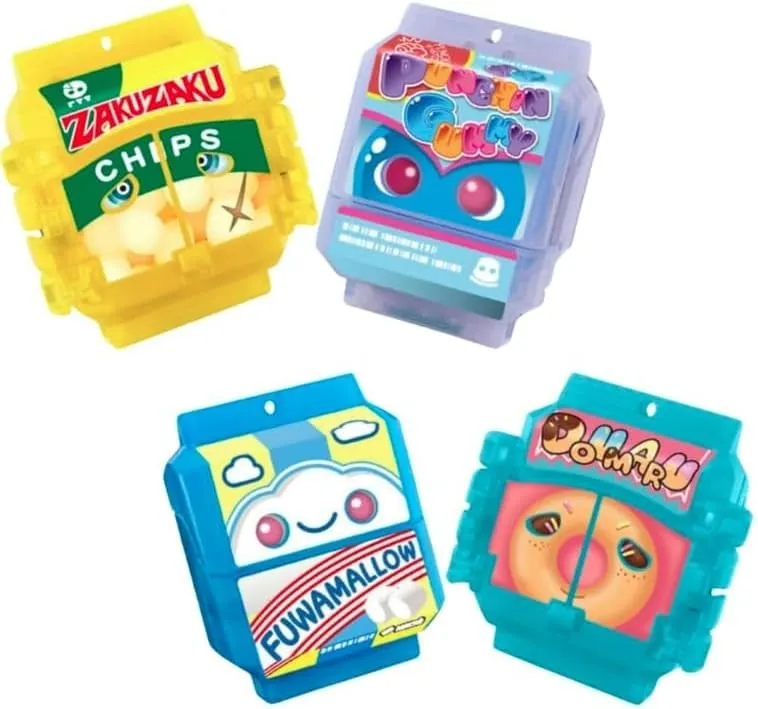 Gavv DX Talking Gochizo Set 03 & 04 PunchinGummy ZAkuZakuChips Doumaru FuwaMallow Gochizo Set of 4 Action Figure Japanese