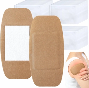 Geiserailie 40 Pcs Extra Large Flexible Adhesive Bandages 6"x3" Fabric Bandages with Non-Stick Pad Latex Free Painless Removal for Wound Care and First Aid