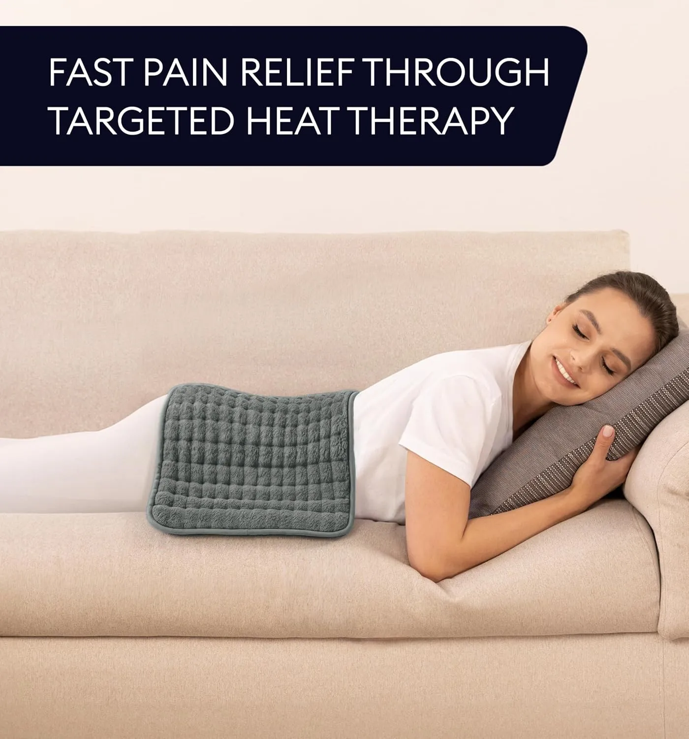 GENIANI Heating Pad for Back Pain & Cramps Relief - Auto Shut Off, Machine Washable, Moist Heat Pad for Neck & Shoulder - Birthday Gifts for Women, Extra Large 24 x 12 inches