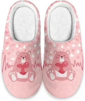 GIFTPUZZ Warm Slippers Couple Family Fall Winter Shoes for Home Hostel Non Slip Soft Sole Women Men Footwear