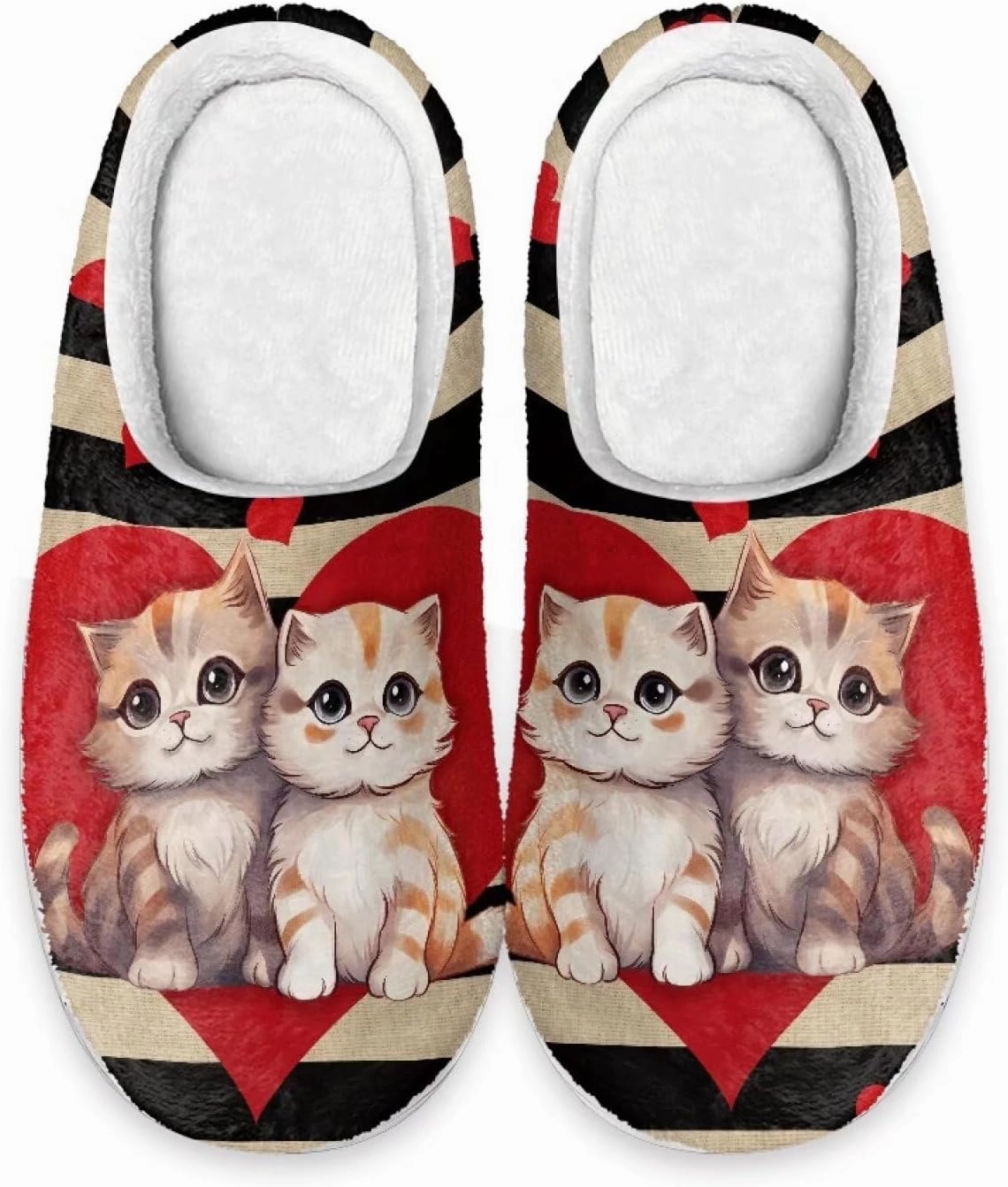 GIFTPUZZ Warm Slippers Couple Family Fall Winter Shoes for Home Hostel Non Slip Soft Sole Women Men Footwear