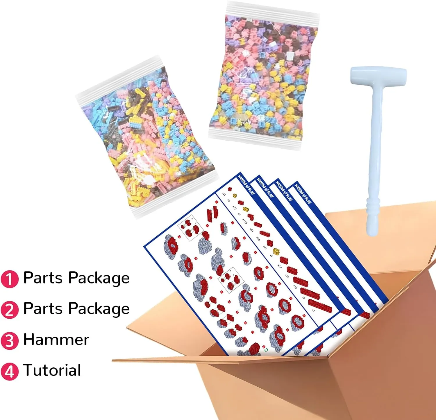 Glowing Care Bear Building Blocks (5300 PCS), 3D Micro Animal DIY Bear Building Blocks for Adults & Teenager, Creative Toys Ideal Gift for Family & Friends