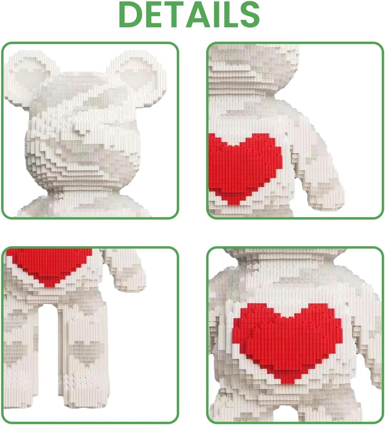 Glowing Care Bear Building Blocks (5300 PCS), 3D Micro Animal DIY Bear Building Blocks for Adults & Teenager, Creative Toys Ideal Gift for Family & Friends