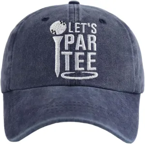 Golf Baseball Cap for Men Women, Embroidered Adjustable Cotton Golf Gifts Dad Hat