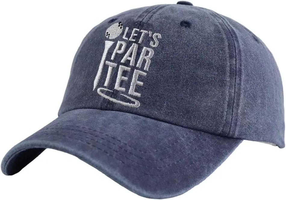 Golf Baseball Cap for Men Women, Embroidered Adjustable Cotton Golf Gifts Dad Hat