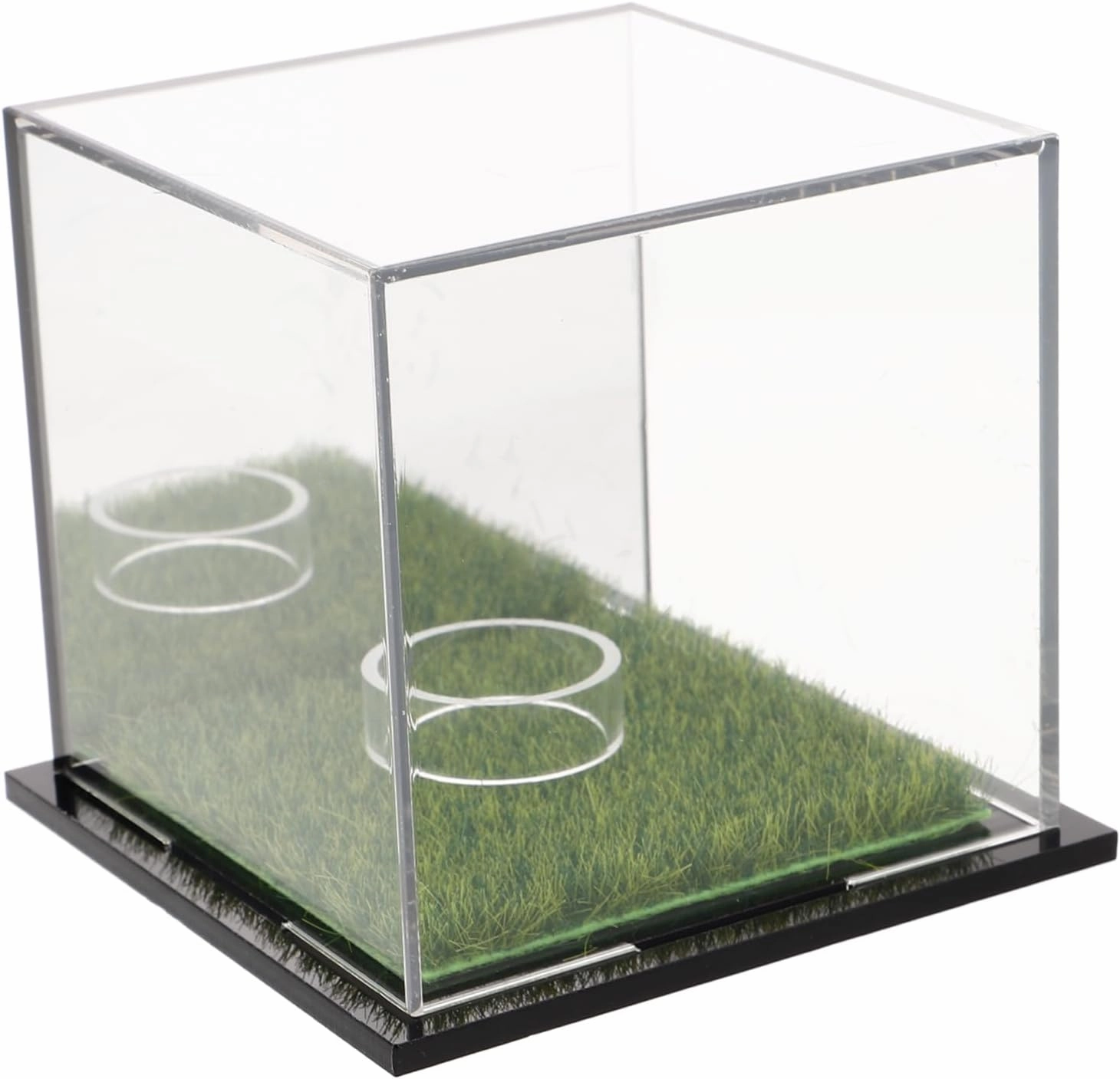 Golf Ball Display Case Acrylic Ball Storage Box Golf Ball Holder Reflective Mirror Back for Collectors