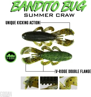Googan Squad Soft Plastic Baits Sampler Kits – Bass Fishing Lure Bundles for Freshwater & Saltwater – Includes Bandito Bug, Blazin’ Worm, Slizzard Lizard & More