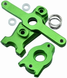 GPM For Traxxas 1/16 Mini E-Revo, Mini Slash, Mini Summit Upgrade Parts Aluminum Steering Assembly - 3 Pcs Set Green