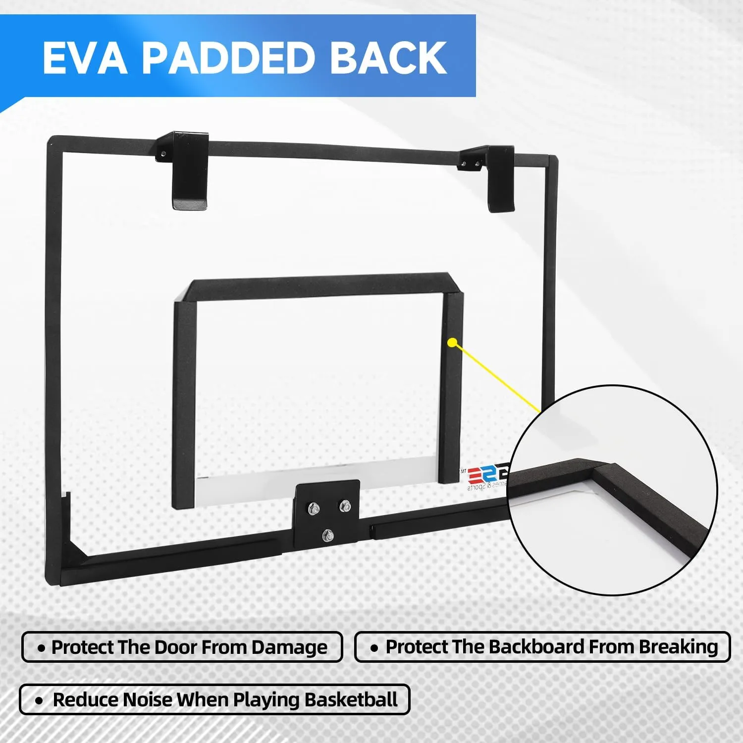 GSE Games & Sports Expert Over-The-Door Basketball Hoop with Basketball & Pump, Wall-Mounted Basketball Hoop Set with Complete Accessories for Home & Office (Several Style Choice)