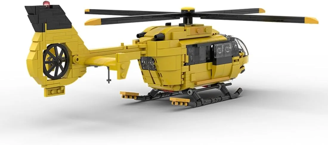 H145 Hawk - 1:40 Scale Helicopter Building Kit, Military Theme Building Block Set, Creative Interactive Building Toy for Teens and Up (611PCS )
