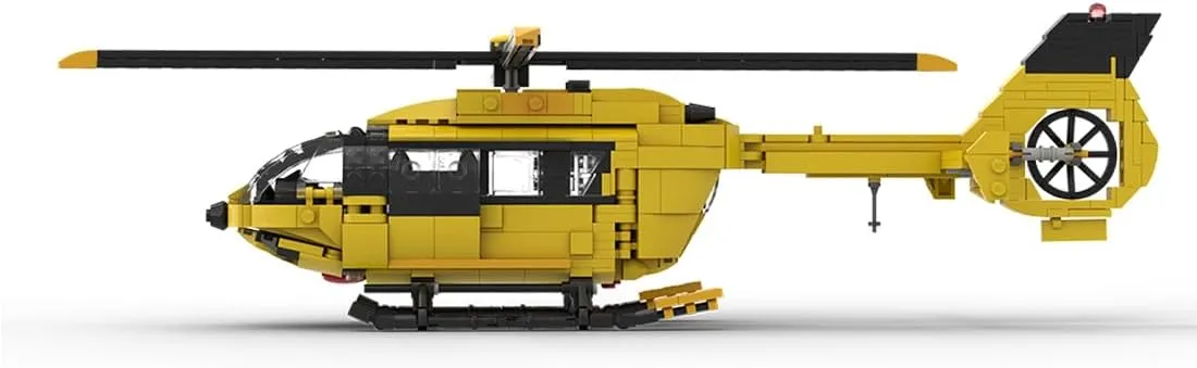 H145 Hawk - 1:40 Scale Helicopter Building Kit, Military Theme Building Block Set, Creative Interactive Building Toy for Teens and Up (611PCS )
