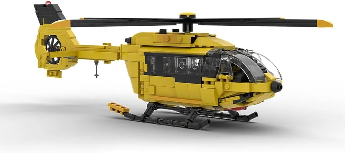 H145 Hawk - 1:40 Scale Helicopter Building Kit, Military Theme Building Block Set, Creative Interactive Building Toy for Teens and Up (611PCS )